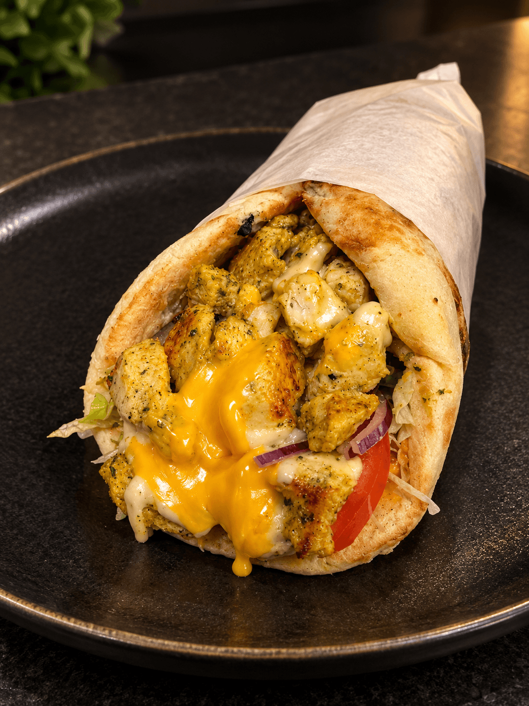 Menu étudiant cheese naan poulet mariné